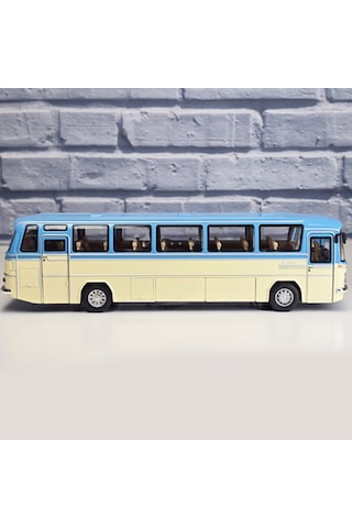 1:43 Ölçek Mercedes Benz O302 Otobüs Mavi/bej