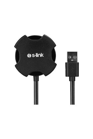 4 Adet S-link Swapp Sw-u212 Siyah Usb 2.0 4 Port Hub Kablolu Çevirici Adaptör