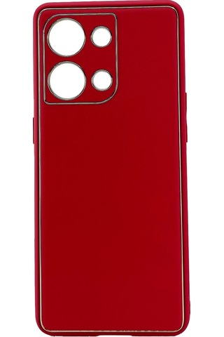 Nettech Oppo Reno 9 Uyumlu Coco Leather Seri Arka Koruma Kılıf - Pembe Pembe