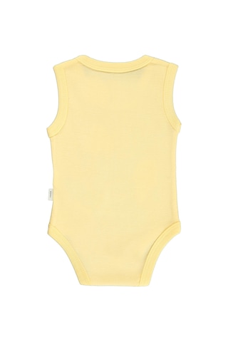 Civil Baby Dondurma Baskılı 1-36 Yaş Çıtçıtlı Badi - Sarı