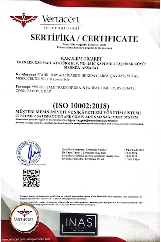 Sertifikalı Tavuk Güvercin Yemi Yemlik Beyaz Buğday 3 Kg
