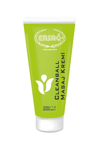 Ersağ Clean Ball Masaj Kremi 200 ML Ersağ Clean Ball Masaj Kremi 200 ML