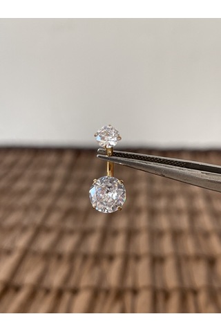 Yüksek Kalite G23 Titanium Parlak Zirkon Taşlı Titanyum Göbek Piercingi Taş 10mm DUMMY 236120349 429