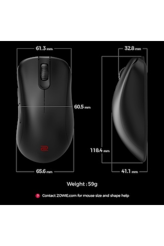 Zowıe Ec3-dw Küçük Boy 4k Asimetrik Sağ Kablosuz E- Oyuncu Mouse Gelişmiş Alıcı Sku: Smg8690010122575