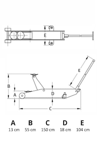 5 Ton Uzun Şase Kriko Gpt115