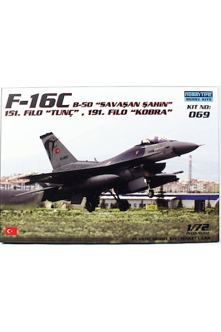 Hobbytime 069 1/72 Ölçek, F-16c B-50 Savaşan Şahin, Tunç 151. Filo Ve Kobra 191.filo, Savaş Uçağı Plastik Model Kiti-59153