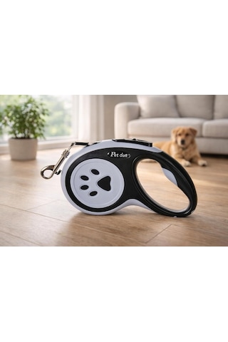 Gobypet Makaralı Tasma, 5 Metre İp Otomatik Tasma, Otomatik Şerit Köpek Gezdirme Tasması, Köpek Tasması, Otomatik