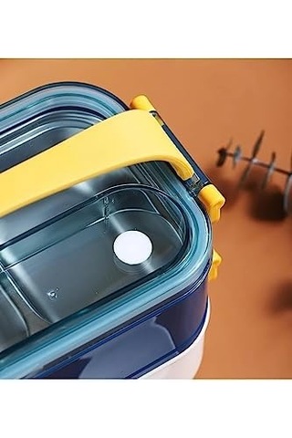 Bento 1600ml Lunchbox 2 Katlı Çelik Sefer Tası Yemek Kutusu Mor Bakır