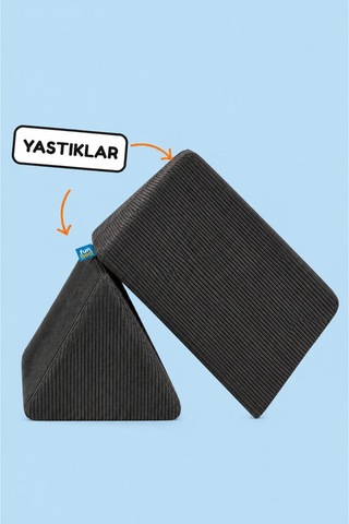 Funbed Sofa Çocuk Oyun Koltuğu, Modüler Katlanır Yatak Ve Oyun Minderi Seti, Süngerli Güvenli Çocuk Kanepe Antrasit - 889056427 Antrasit