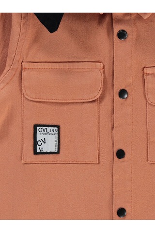 Civil Boys Erkek Çocuk Kapşonlu Gömlek 6-9 Yaş Kiremit Kiremit