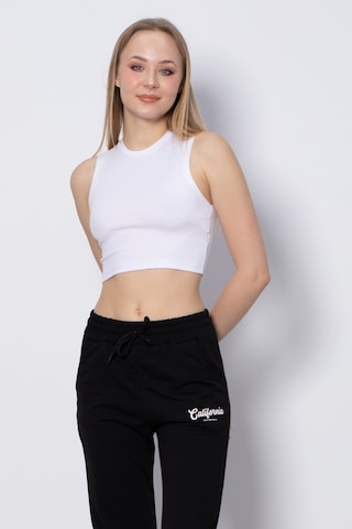 Barrels And Oil Bisiklet Yaka Sıfır Kol Body - Beyaz-Beyaz