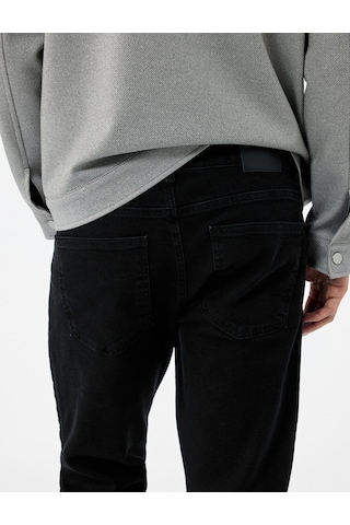 Koton Normal Bel Pamuklu Straight Fit Jean Pantolon - Mark Jean Siyah 6wam40022nd Siyah