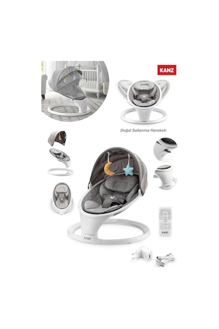 Kanz Swan Elektrikli&kumandalı Ana Kucağı Gri