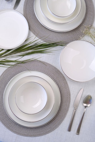 Leggno Chester Platin Yemek Takımı 6 Kişilik 24 Parça