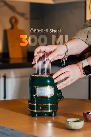 Fressi Retroblend FR-BL01 Öğütücülü 500 W Smoothie Blender Seti