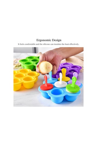 Qingmipy Pembe Silikon Kalıp: Pastane, Buz Ve Yemek Pişirme İçin 7 Delikli, Elastik Malzemeyle Çok Renkli