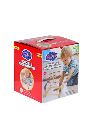 Ony-410 Ahşap Boncuklu Koordinasyon -onyıl Oyuncak