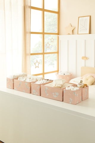 Ocean Home Textile 6'lı Çocuk Odası Deniz Kızı Çekmece İçi Düzenleyici Kutu