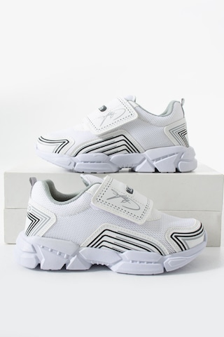 Adımist Çocuk Unisex Rahat Ortopedik Taban Cırtlı Hafif Sneaker Spor Ayakkabı Lento Cırtlı Beyaz