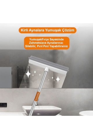 Turuncukoli Çekpas Kauçuk Fırça  Paspas Mop /  Banyo Vip Turbo Temizlik/  Ev Araba Zemin Temizlik Fırçası
