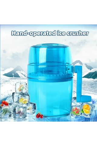 Jialan Taşınabilir El İşletilen Buz Kırıcı Tıraş Çocuklar Mavi