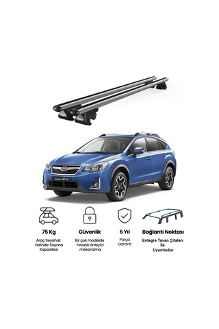 Venüs Subaru Xv 2012-2018 Uyumlu Gri Ara Atkı Port Bagaj Tavan Barı