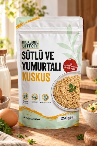 Sütlü Ve Yumurtalı Kuskus +1 Yaş - 250 Gram