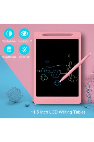 Geeksen 11,5 İnç Lcd Yazı Tahtası - Çocuklar Ve Yetişkinler İçin Göz Koruyucu Çizim Tableti, Tek Tuşla Silme Özellikli Diğer