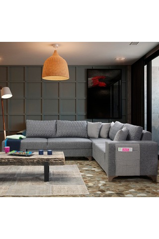Eymense Loft Köşe Koltuk Takımı Gri Sol Köşe