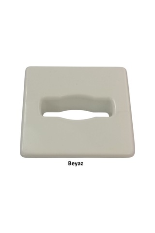 Adilon Masaüstü Kablo Kanalı Deliği Kapağı, Kare, Beyaz 6 Cm