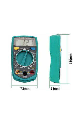Proskit Mt-1233d Multimetre Mini Cep El Tipi Voltmetre Ampermetre Ac Dc Voltaj Akım Direnç Diyot