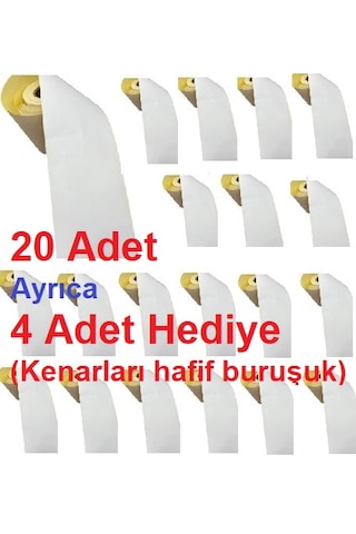 80mm 13 Metre Baskısız Yapışkanlı Termal Etiket Tek Parça 20+4 Ad