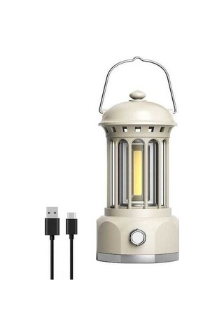 Ulzyvf Çevik Sürekli Şarj Saplı Retro Mekan Lambası Karanlık Kamp Kablosuz Işık Fener, Ev Ve Dış Çadır İçin Beyaz Ayarı Atmosferler Beyaz