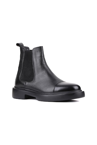 Shoetyle - Siyah Deri Erkek Chelsea Bot 250-080-922 Siyah
