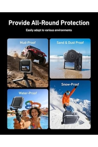 Telesın Osmo Nano Uyumlu Su Geçirmez Kılıf 60m , Osmo Nano Waterproof Dive Case