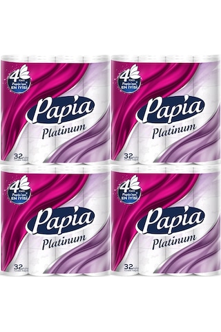 Papia Tuvalet Kağıdı 4 Katlı 128 Li Pk Platinum 4pk 32