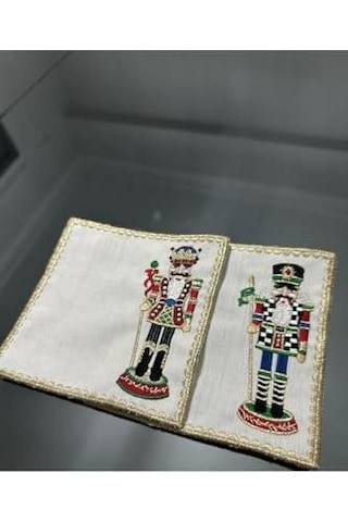 Linda Mia Nutcrackers Kurşun Asker Kokteyl Peçete 2 Li Acı Kahverengi