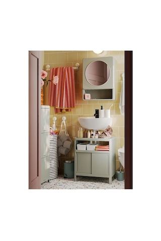 Ikea Ivösjön Lavabo Dolabı, Yeşil, 50x33x57 Cm, 2 Kapaklı