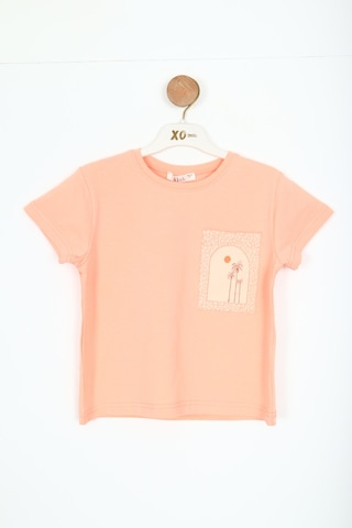 Xo Kids Kız Çocuk Tişört 4-8 Yaş 38576 Somon