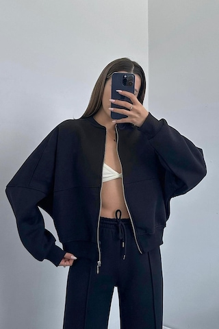 Dip Moda Kadın Pamuklu Kışlık Sweat Pantlon Eşofman Takımı Dpgts018 Siyah