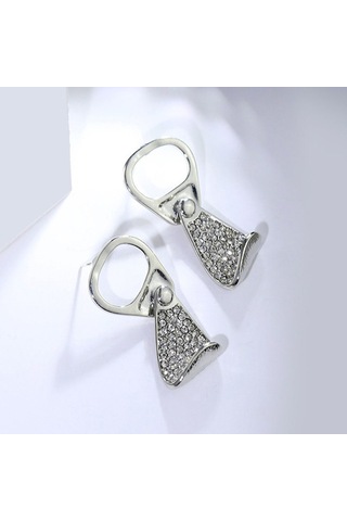 Rhinestone Pull Küpeler Kadın Partileri Ve Tatilleri İçin Çinko Alaşım Pırıl Pilding Mücevherleri Çok Renkli