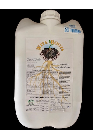 Organik Sıvı Bitki Köklendirici, Kök Oluşturucu, Wita Roots 20 Lt