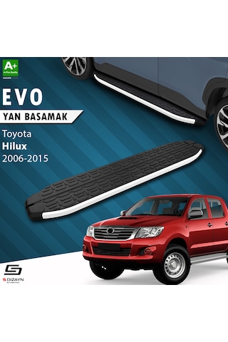 S-dizayn Toyota Hilux 7 Evo Aluminyum Yan Basamak 203 Cm 2006-2015
