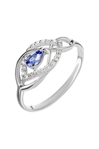 Lair 925 Ayar Gümüş Taşlı Kadın Yüzüğü Hediyelik Set 43523274 Mavi