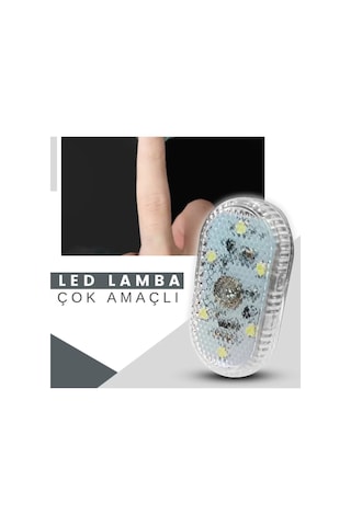 Ayak Altı Dokunmatik Sensörlü Mini Led Lamba Beyaz 9 Işık Renkli