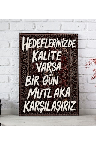 Bk Gift Vintage Klasik Sanat Esprili Sözlü Dekoratif Kanvas Tablo - 37 Çok Renkli