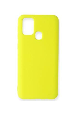 Samsung Galaxy Uyumlu M31 Kılıf Nano İçi Kadife Silikon - Sarı Çok Renkli