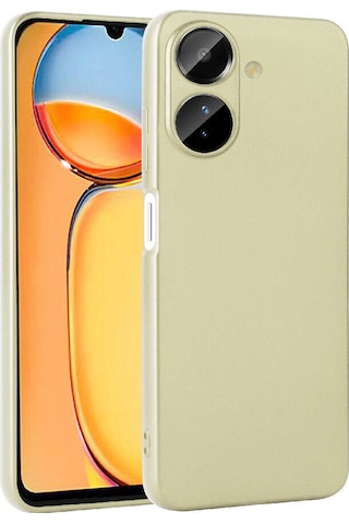 Nourthkiingdom Redmi 13c Kılıf Nrtk Premier Silikon Kapak - Gold Gold
