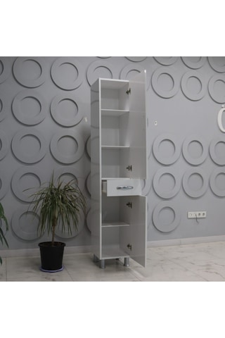 Özce Banyo Boy Dolabı 40 Cm Mdf Beyaz