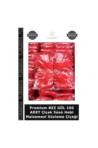 Premium Bez Gül 100 Adet Çiçek Süsü Hobi Malzemesi Süsleme Çiçeği Çok Renkli